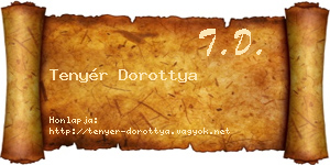 Tenyér Dorottya névjegykártya