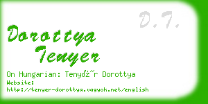 dorottya tenyer business card